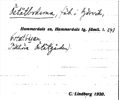 Bild på arkivkortet för arkivposten Öståtbodarna