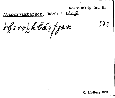 Bild på arkivkortet för arkivposten Abborrvikbäcken