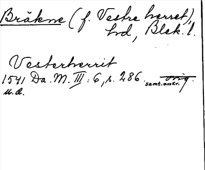 Bild på arkivkortet för arkivposten Bräkne