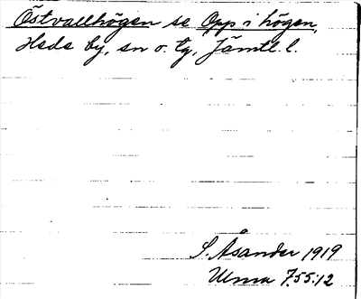 Bild på arkivkortet för arkivposten Östvallhögen, se Opp i högen