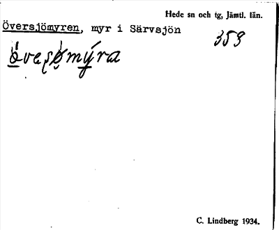 Bild på arkivkortet för arkivposten Översjömyren