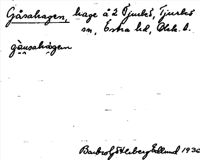 Bild på arkivkortet för arkivposten Gåsahagen