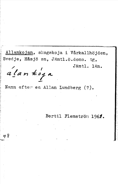 Bild på arkivkortet för arkivposten Allankojan