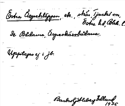 Bild på arkivkortet för arkivposten Östra Äspekläppen