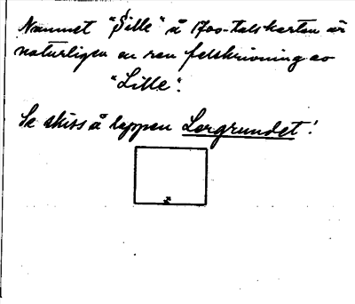 Bild på baksidan av arkivkortet för arkivposten Baljan, St.