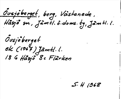 Bild på arkivkortet för arkivposten Övsjöberget