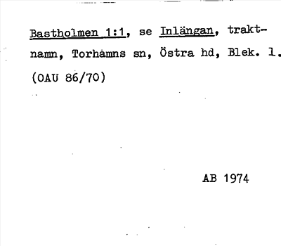 Bild på arkivkortet för arkivposten Bastholmen