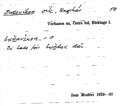 Bild på arkivkortet för arkivposten Bodaviken