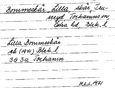 Bild på arkivkortet för arkivposten Bommeskär, Lilla