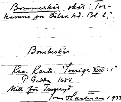 Bild på arkivkortet för arkivposten Bommeskär
