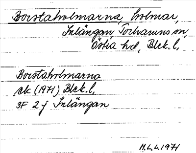 Bild på arkivkortet för arkivposten Borstaholmarna