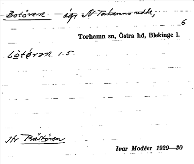 Bild på arkivkortet för arkivposten Botören