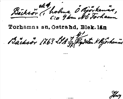 Bild på arkivkortet för arkivposten Bäcksör
