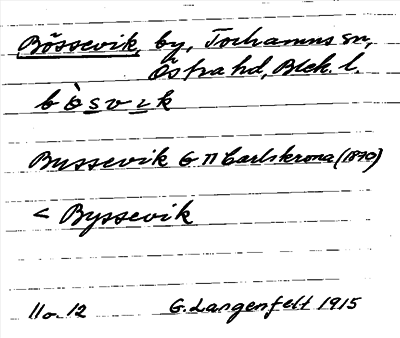 Bild på arkivkortet för arkivposten Bössevik