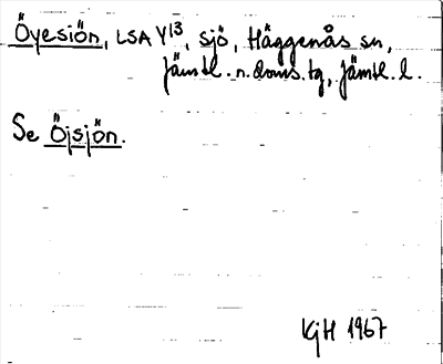 Bild på arkivkortet för arkivposten Öyesiön, se Öjsjön