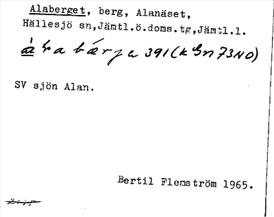 Bild på arkivkortet för arkivposten Alaberget