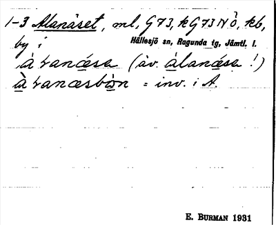 Bild på arkivkortet för arkivposten Alanäset