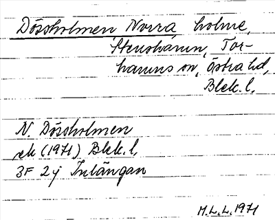 Bild på arkivkortet för arkivposten Dössholmen, Norra