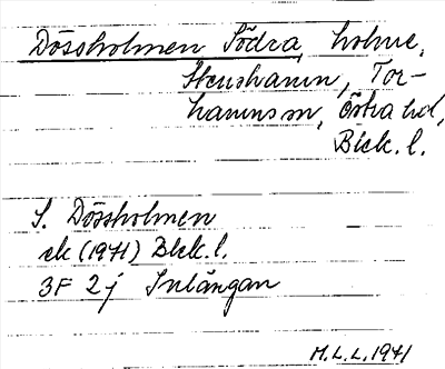 Bild på arkivkortet för arkivposten Dössholmen, Södra