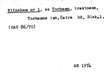 Bild på arkivkortet för arkivposten Elinehem