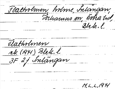 Bild på arkivkortet för arkivposten Flatholmen
