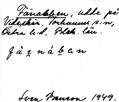 Bild på arkivkortet för arkivposten Fänabben