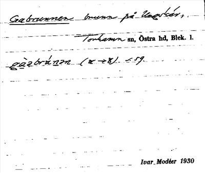 Bild på arkivkortet för arkivposten Gabrunnen