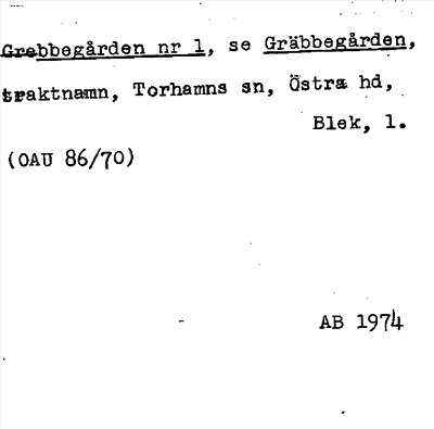 Bild på arkivkortet för arkivposten Grebbegården