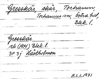 Bild på arkivkortet för arkivposten Gresskär