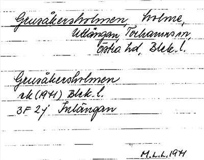 Bild på arkivkortet för arkivposten Grusåkersholmen