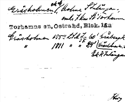 Bild på arkivkortet för arkivposten Gräsholmen