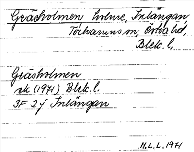 Bild på arkivkortet för arkivposten Gräsholmen