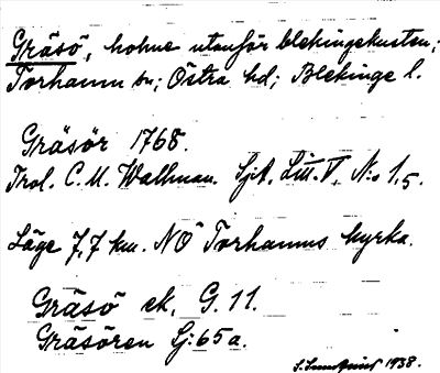 Bild på arkivkortet för arkivposten Gräsö
