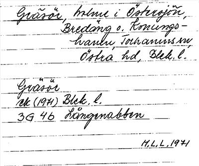 Bild på arkivkortet för arkivposten Gräsör