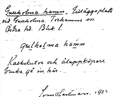 Bild på arkivkortet för arkivposten Gullholma hamn