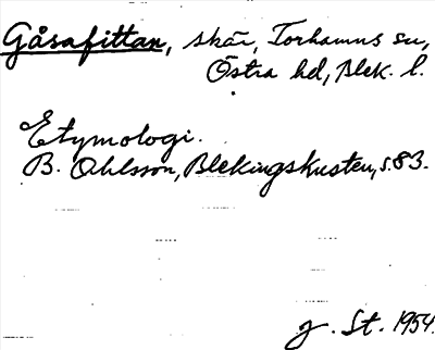Bild på arkivkortet för arkivposten Gåsafittan