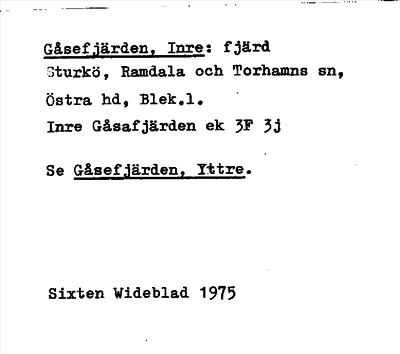 Bild på arkivkortet för arkivposten Gåsefjärden, Inre