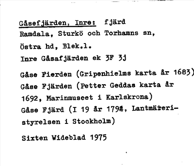 Bild på arkivkortet för arkivposten Gåsefjärden, Inre