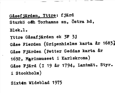 Bild på arkivkortet för arkivposten Gåsefjärden, Yttre