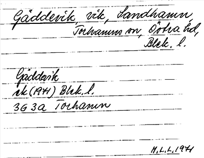 Bild på arkivkortet för arkivposten Gäddevik