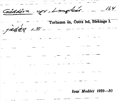 Bild på arkivkortet för arkivposten Gäddörn