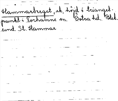 Bild på arkivkortet för arkivposten Hammarberget