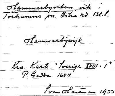Bild på arkivkortet för arkivposten Hammarbyviken