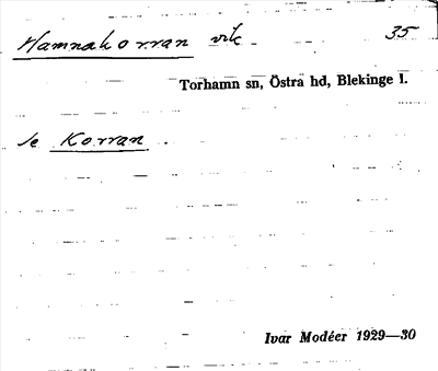 Bild på arkivkortet för arkivposten Hamnakorran