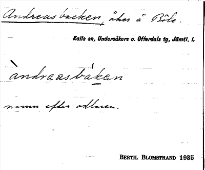 Bild på arkivkortet för arkivposten Andreasbacken