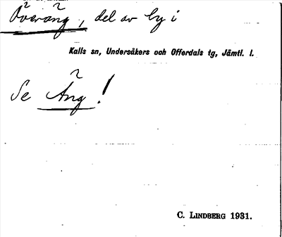 Bild på arkivkortet för arkivposten Överäng, se Äng