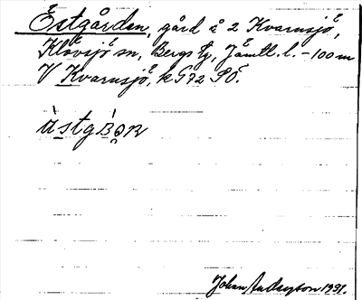 Bild på arkivkortet för arkivposten Östgården
