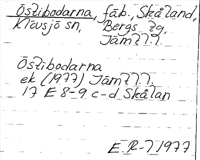 Bild på arkivkortet för arkivposten Östibodarna