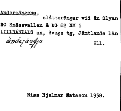 Bild på arkivkortet för arkivposten Andersängena