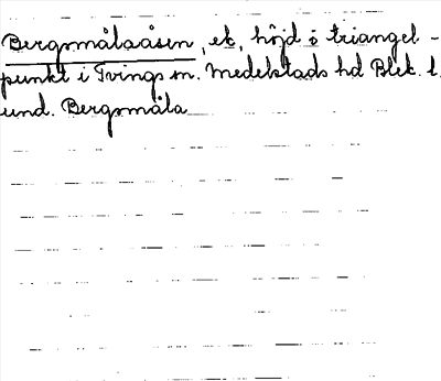 Bild på arkivkortet för arkivposten Bergsmålaåsen